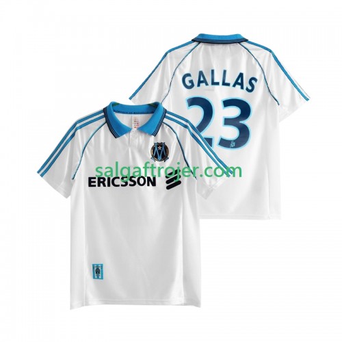 Olympique de Marseille Gallas 23 1999 Fodboldtrøjer Retro Hjemmebanesæt 1998 Kort ærmer Olympique de Marseille Gallas 23 1999 Fodboldtrøjer Retro Hjemmebanesæt 1998 Kort ærmer